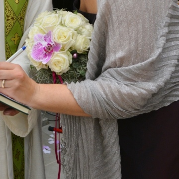 edler Brautstrauss mit Phalenopsis