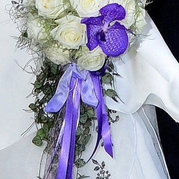 edler Brautstrauss mit Phalenopsis